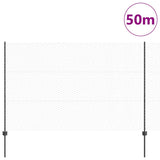 Welded Wire Fence 50 x 1.5 m PVC-Coated Steel Grey Mesh 3336907