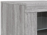 Sideboard with LED Lights Grey Sonoma 162x37x67 cm 3209000