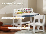 Art Table and Chair Set for children, Kids Art Desk and Chair Set with Storage Shelf and Drawers T3398P422174