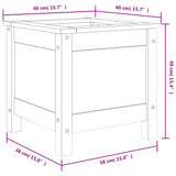Garden Planter 40x40x39 cm Solid Wood Douglas 825252