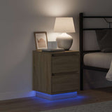 Bedside Cabinet with Drawer 2 pcs Sonoma Oak 39 x 34.5 x 50 cm 869615