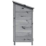 Garden Shed with Roof Grey 59 x 56 x 113.5 cm Solid Fir Wood 42033438