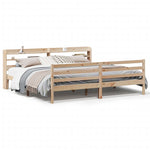 Bed Frame with Headboard without Mattress 180x200 cm Super King 3306651