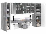 Bathroom Furniture Set 6 pcs Grey Sonoma 3407188