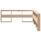 Bookcase Headboard L-Shaped 180 cm Solid Wood Pine 859256