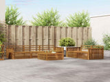 Outdoor Sofa Set 6 pcs Natural Solid Acacia Wood 3373014