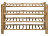 Shoe Rack with Shelf Natural 68 x 28 x 63 cm Bamboo 42028236