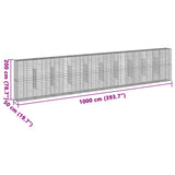 Gabion Basket with Cover 1000x50x200 cm Galvanised Iron 3295175
