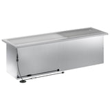 Garden Planter with LED Silver 30 x 100 x 30 cm 8008122