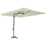 Garden Parasol with Steel Pole 250x250 cm Sand 44882
