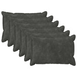 Cushion Cover 6 pcs HOUTEN Anthracite 50 x 75 cm 919858