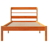Bed Frame with Headboard without Mattress Wax Brown 100x200 cm 3306557