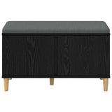 Hall Bench Black Oak 80 x 38 x 46 cm Engineered Wood and Fabric 891529