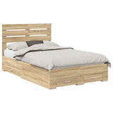 Bed Frame with Drawer with Headboard Manual Engineered Wood 3411661