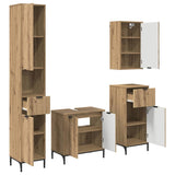 Bathroom Furniture Set 4 pcs Artisan Oak Engineered wood, Metal 3393122