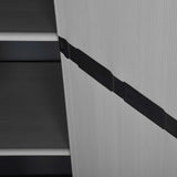 Garden Storage Cabinet with 3 Shelves Grey&Black 68x40x168 cm 340984