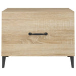 Coffee Table with Metal Legs 2 pcs Sonoma Oak 50x50x40 cm 812733