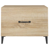 Coffee Table with Metal Legs 2 pcs Sonoma Oak 50x50x40 cm 812733