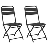 Garden Folding Chair Folding 2 pcs Anthracite 42 x 52 x82cm 42002942