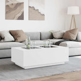 Coffee Table with Infinity LED White 116x69x40 cm 3284056