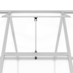 ZNTS Greenhouse with Base Frame Silver 445x169x195 cm Aluminium 3266332