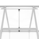 ZNTS Greenhouse with Base Frame Silver 445x169x195 cm Aluminium 3266332