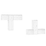TV Cabinets 6 pcs White Solid Wood Pine 3100255