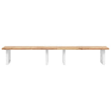 Basin Shelf Wall Mounted Steel and Solid Wood Acacia 3302792