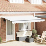 Retractable Awning White 400 x 200 cm Fabric 3329870