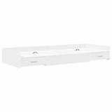 Bed Frame with Headboard White 75 x 190 cm Engineered Wood 3335253