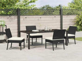 Garden Dining Set 5 pcs Cream Powder-Coated Steel 3379222