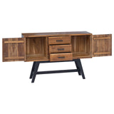 TV Stand with Drawer Natural 110 x 30 x 75 cm Solid Teak Wood 42017954