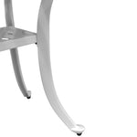 ZNTS Garden Table White 53x53x53 cm Cast Aluminium 4002821