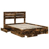 Bed Frame with Drawer with Headboard Manual Engineered Wood 3411633