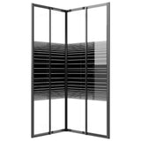 Stripe Shower Cabin ESG 90x70x180 cm Black 151850