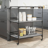 Kitchen Trolley Grey Sonoma 100.5x50x105 cm Engineered Wood 842334