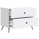 Bedside Cabinet White 62 x 34.5 x 47.5 cm Engineered Wood 895465