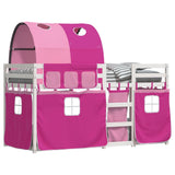 Bunk Bed without Mattress Pink 90x200 cm Solid Wood Pine 3284023