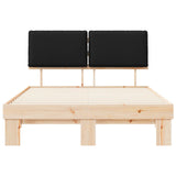 Bed Frame with Upholstered Headboard Black 140 x 200 cm 877276