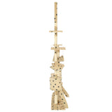 Cat Tree with Sisal Scratching Posts 230-250 cm Paw Prints Beige 170620