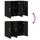 Sideboard Black Oak 90 x 34 x 80 cm Engineered Wood 869078