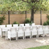 Garden Dining Set 13 pcs White Polt rattan 3378782