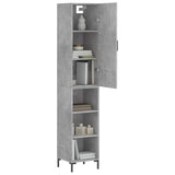 Highboard Concrete Grey 34.5x34x180 cm Engineered Wood 3198981
