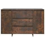 Sideboard with 3 Drawers Smoked Oak 120x41x75 cm Engineered Wood 813062