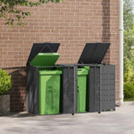Wheelie Bin Storage for 3 Bins Anthracite 207x79x117 cm Steel 3279983