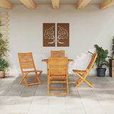 Garden Dining Set Folding 5 pcs Brown Solid Acacia Wood 3375704