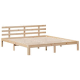 Bookcase Bed without Mattress 180x200 cm Super King Solid Wood Pine 3322802