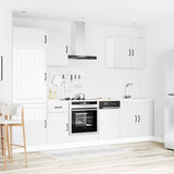 7 Piece Kitchen Cabinet Set Lucca High Gloss White Engineered Wood 3314773