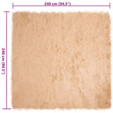 Faux Sheepskin Rug TAFALLA Beige 240 x 240 cm Polyester 42021490