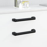 Handle Plain 12 pcs Black 380 x 34 x 85 mm Aluminium and PP 864708